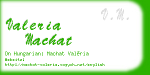 valeria machat business card