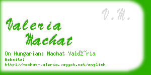 valeria machat business card